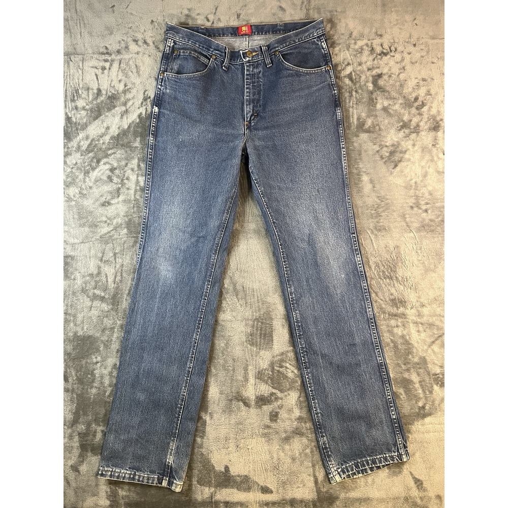 Wrangler Cowboy Cut Slim Fit Jeans Mens 35x36 Blue Denim Premium 1036MWZPD